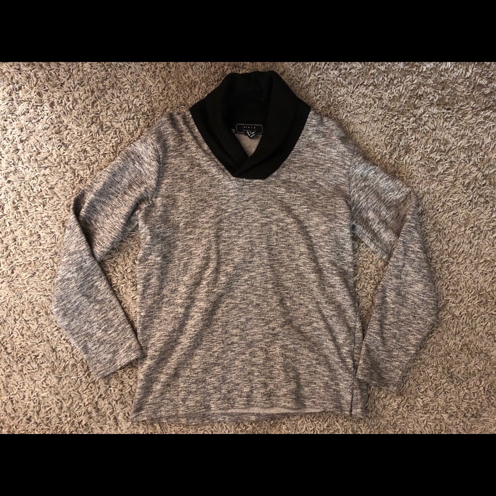 21 Men, Forever 21 Mens Sweater with Knit Collar